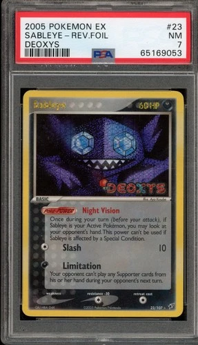 Pokemon Sableye EX Deoxys Reverse Holo Rare #23 PSA 7