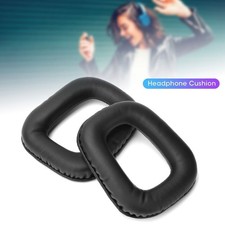 2Pcs Headphone Ear Pad Cushion Artificial Leather Sponge Cover Fit