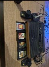 Atari CX-2600S Console, Woody,Bois, 1 Joystick, 4 Jeux, Paddle 1980