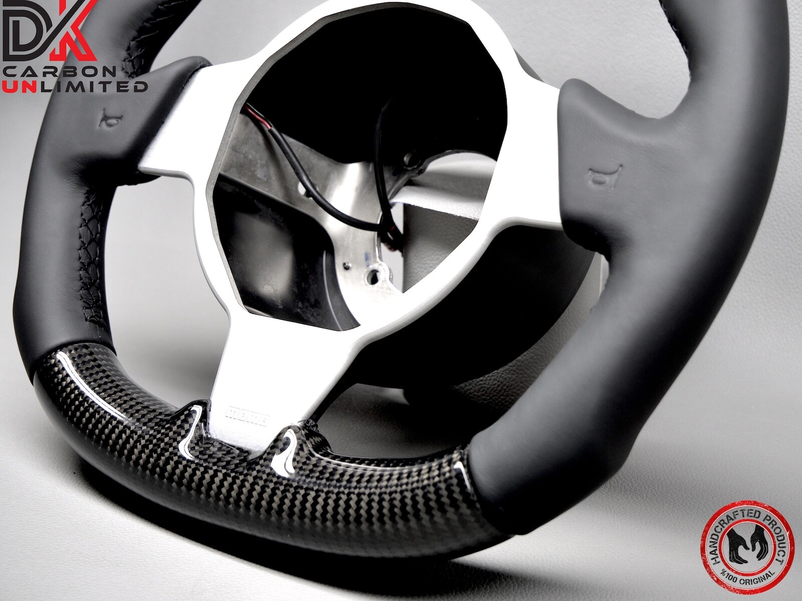 Lotus Series 3 Exige Elise Black Stitch No Ring Napa Carbon Steering Wheel v2