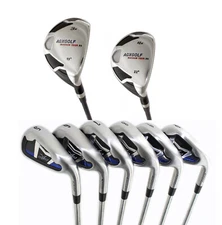 AGXGOLF LADIES RIGHT HAND MAGNUM XS TOUR IRONS SET 3 + 4 HYBRID+5-SW: GRAPHITE