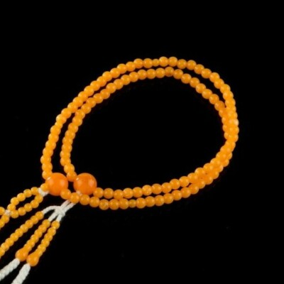 SGI Soka Gakkai Juzu Buddhist Plastic beads 【S】size Orange Color