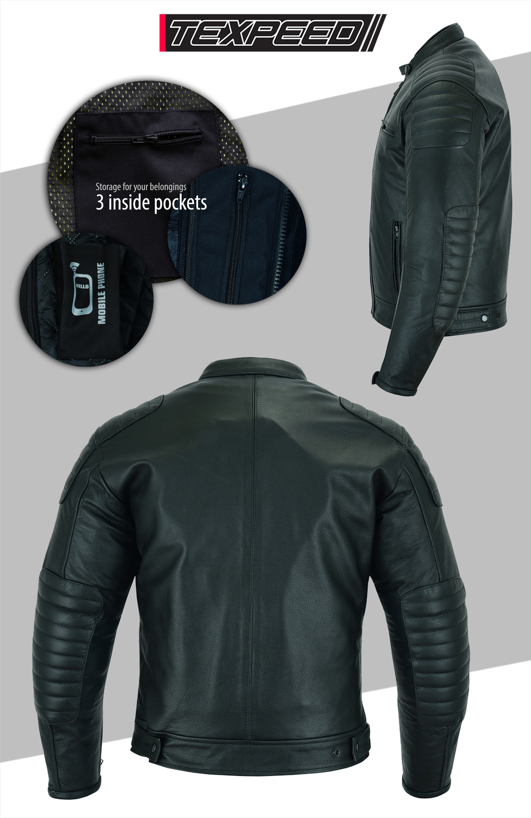 Giacca Tessuto Moto Impermeabile Imbottitura Termica Sfoderabile Gran Touring EB - Foto 7