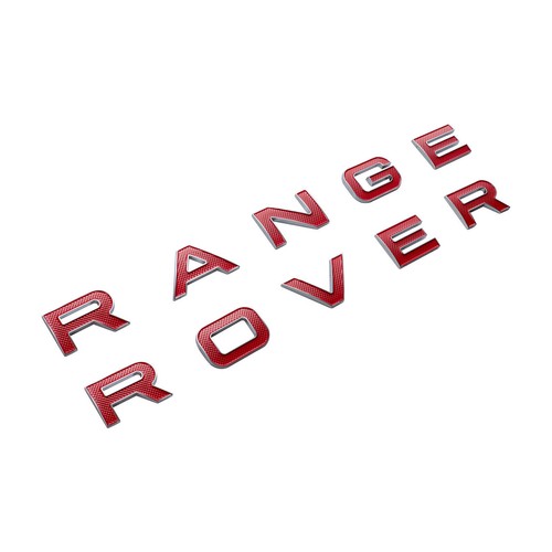 Red Front Emblem for Range Rover – Rear Raised Letter Badge - Picture 1 of 14