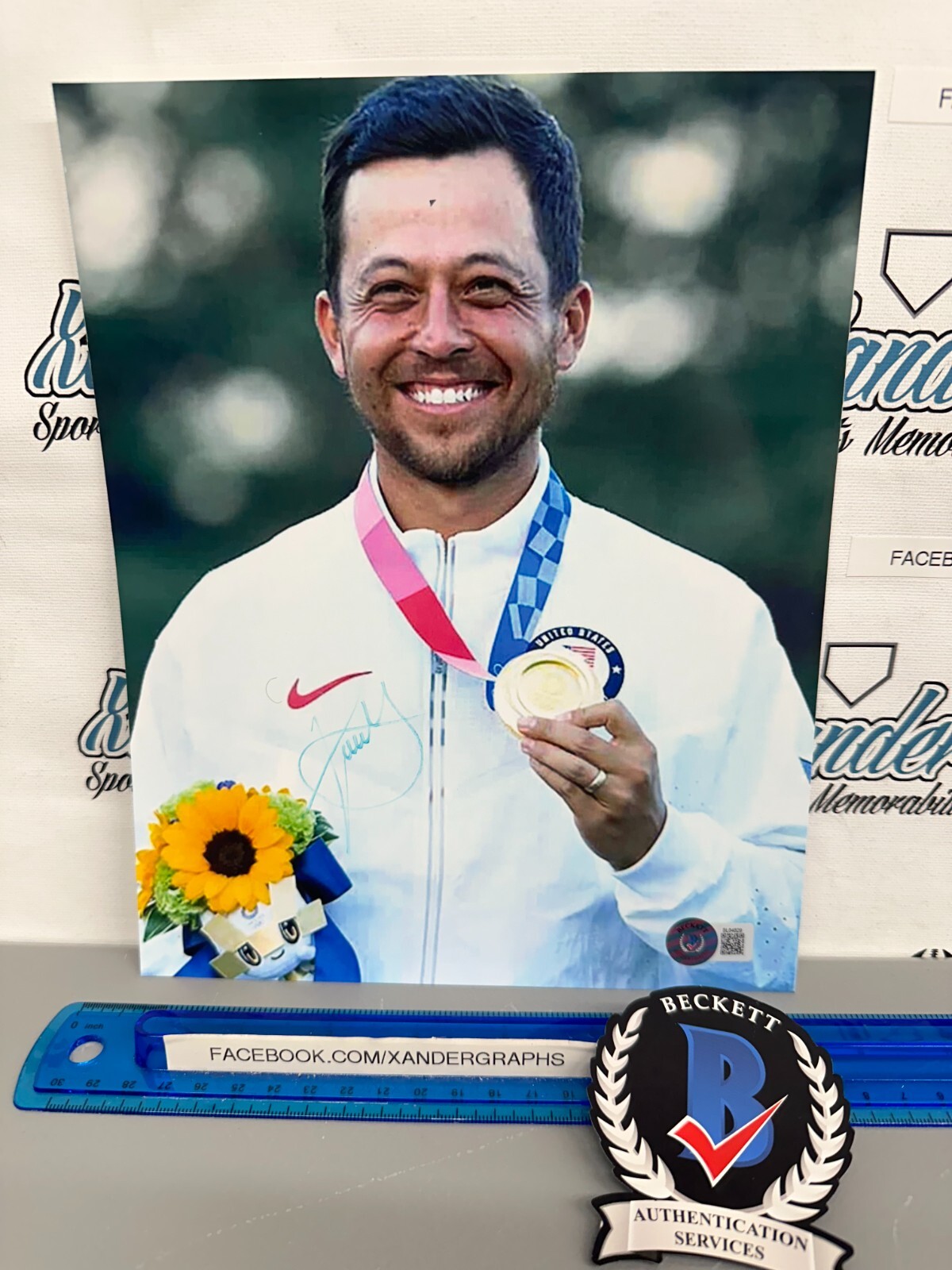 PGA CHAMPIONSHIP 2014 CHAMPION VALHALLA Autographed Signed OLYMPICS XANDER SCHAUFFELE 8x10 PGA GOLF PHOTOGRAPH BECKETT BAS COA 