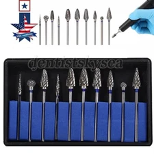 10Pieces/Set Tungsten Carbide.HP Bur Grinding Polishing Dental Lab Jewelry Alloy