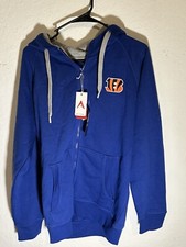 Men s Large Cincinnati Bengals ANTIGUA Blue Full Zip Hoodie NWT