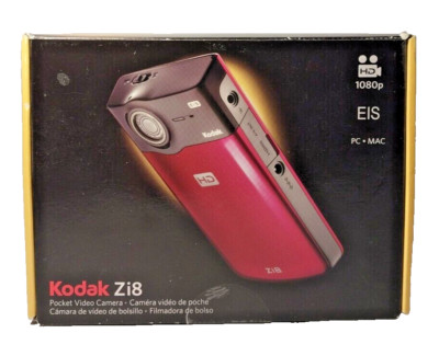 Kodak Zi8 High Definition Pocket Video Camera 5MP New Mint Raspberry Color