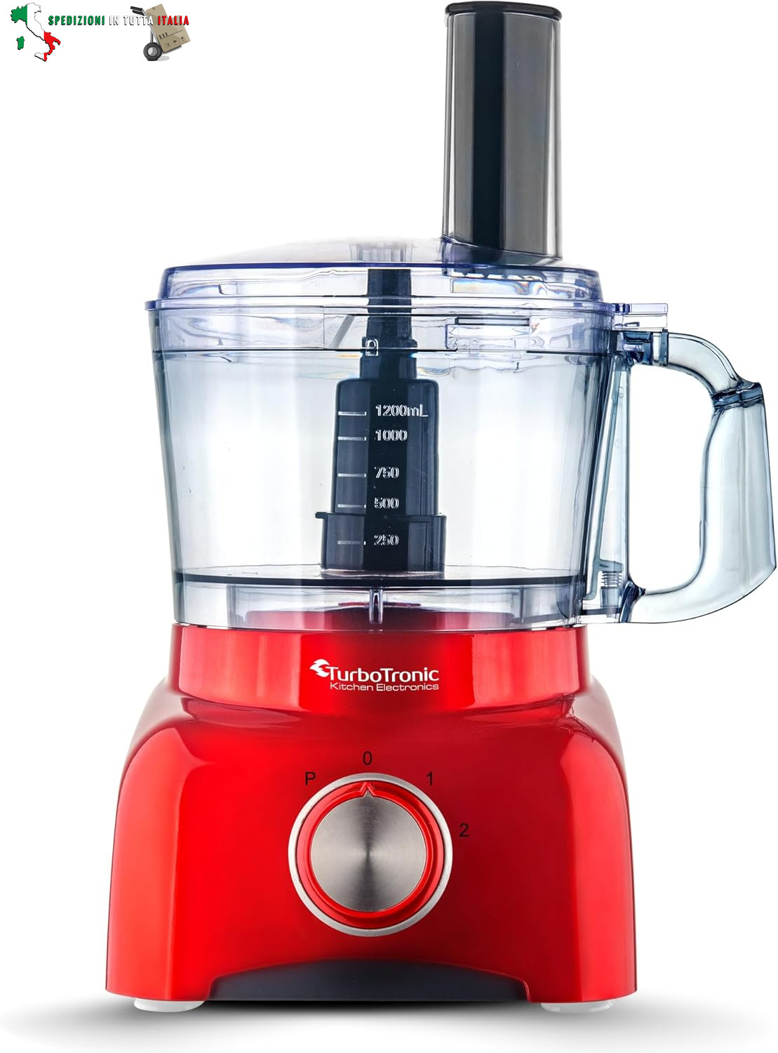 TurboTronic Robot da Cucina Elettrico - 1200 ml, 800W, 11 Accessori Inclusi, Tri foto 2