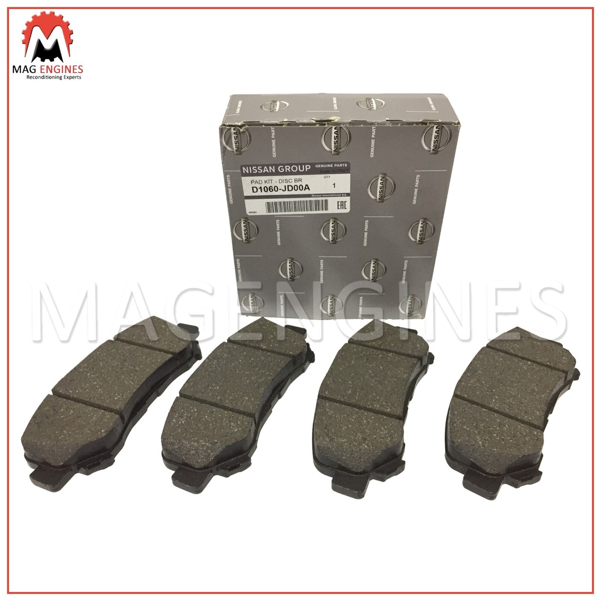 D1060-JD00A GENUINE OEM NISSAN PAD KIT-DISC BRAKE, FRONT FOR J10E