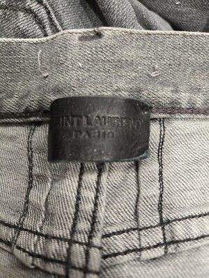 YSL Saint Laurent Mens Slim Fit Grey Jeans Size 33 | eBay
