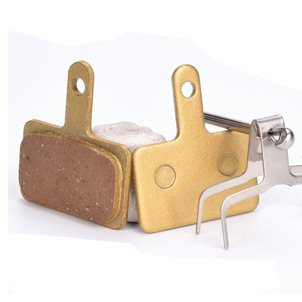 Pastiglie Freno A Disco Sinterizzate (Metallo) Per Shimano Tektro - Modello B01S - 1 Paio (2 Pezzi), Oro