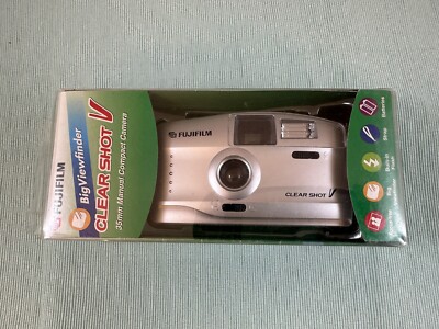 Fujifilm Clear Shot V Silver Point Shoot 35mm Film Camera (Open