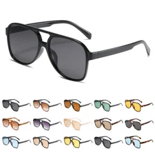 Retro Trendy Sunglasses Women Men 70s Vintage Classic Large Square Frame Glasses