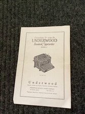 Antique Instructions For Using The Underwood Standard Typewriter 1932 Model 6 thumbnail