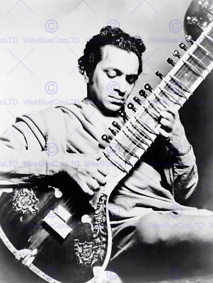 86469 MUSIC GRAPHY RAVI SHANKAR SITAR STAR INDIA Decor Wall Print Poster