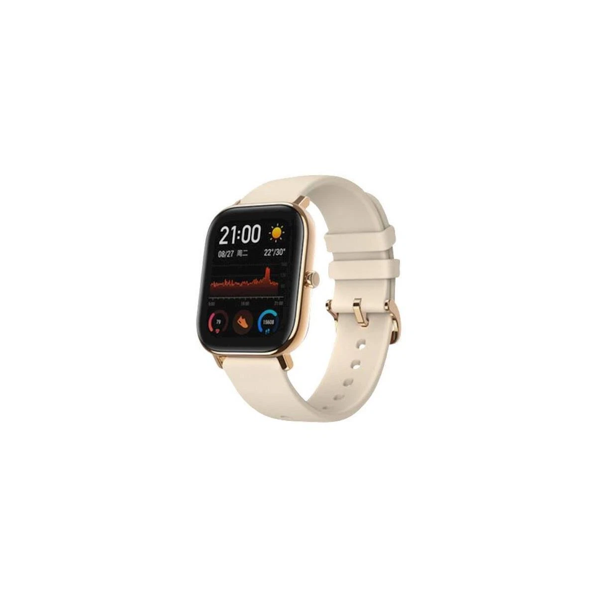 AmazFit GTS Smartwatch with AMOLED Display Silicone Band Gold W1914OV7N
