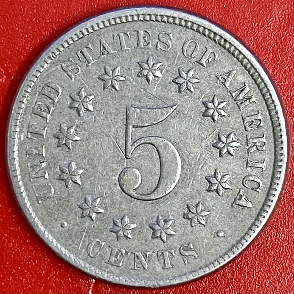 1872 SHIELD NICKEL UNLISTED DOUBLED DIE DDO OBV, REPUNCHED DATE - Image 2 of 4