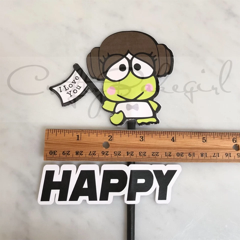 Star Wars Leia Han Solo Keroppi Pikki I Love You I Know Cake Topper Aniversario Foto 4 de 4