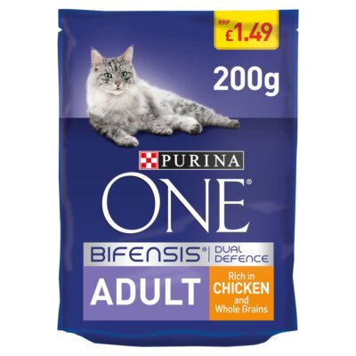 Purina ONE Trockenfutter Hühnchen und Vollkornprodukte für Erwachsene 2er-Pack, 600g*2