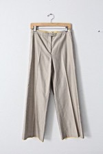 Carolina Herrera taupe silk blend twill trouser pants, size 8