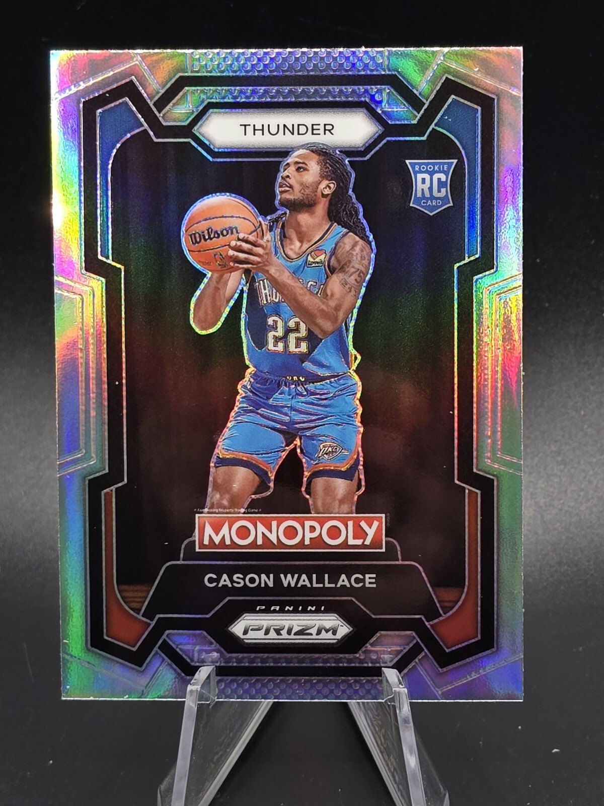 Cason Wallace 2023-24 Panini Prizm Monopoly #63 Silver Oklahoma City Thunder