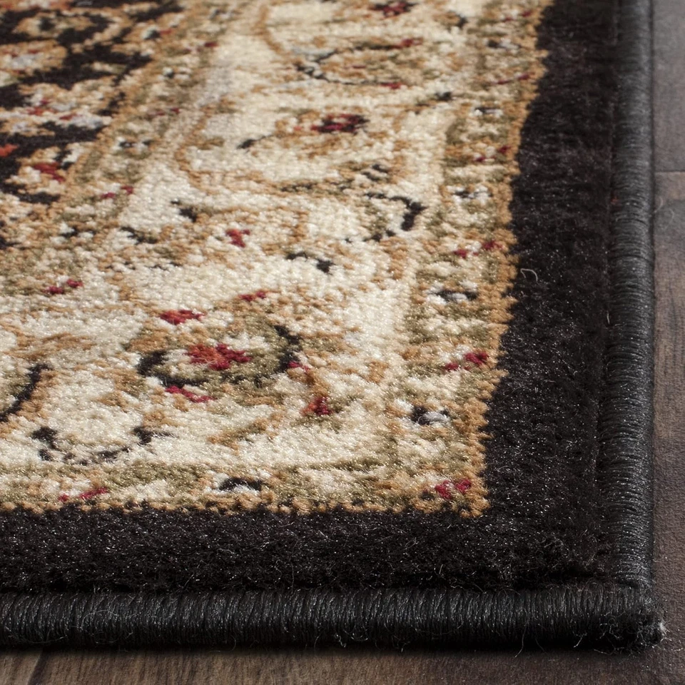 Lyndhurst Collection Runner Rug - 2'3" X 8', Black & Ivory, Traditional Oriental - Image 3 of 4