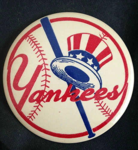 Vintage New York Yankees 3 1/2" Pinback--Free Ship