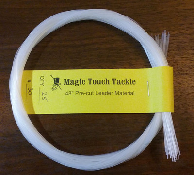 48'' Pre-cut Monofilament Leader - 30# - 25 pk. - Saltwater leader material