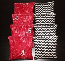 University of ALABAMA CRIMSON TIDE 8 CORNHOLE BEAN BAGS All Weather Resin Filled