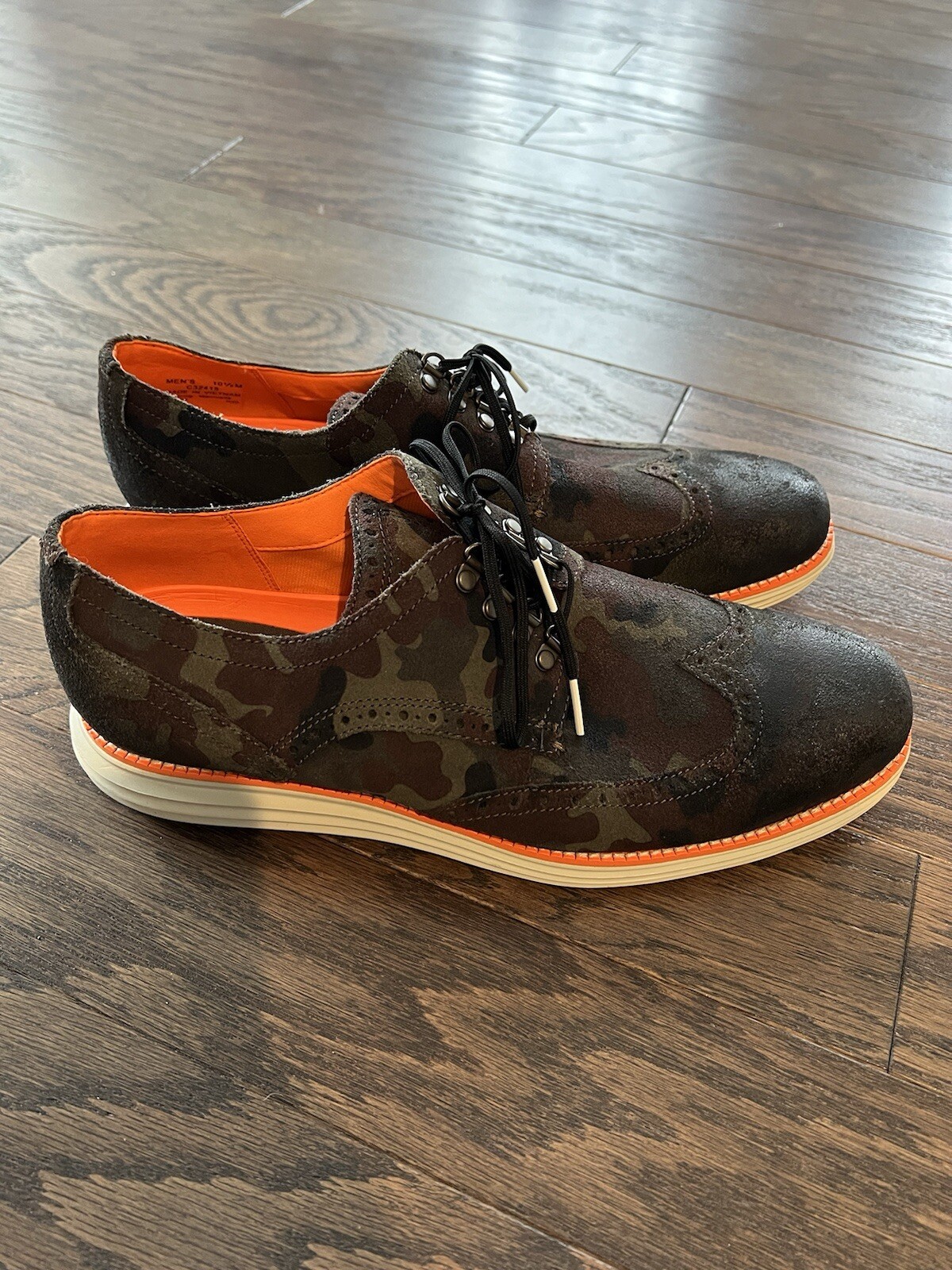 SAOLA Oxford Cole Haan Original Grand Wingtip mimetiche da uomo taglia 10 5