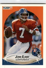 1990 Fleer #21b John Elway Right edge of A in AFC logo aligned with blue