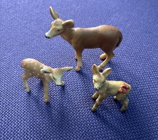 Schleich 02/03 Red Doe Adult Female Spotted Deer Tailed Fawn Lot Of 3 READ