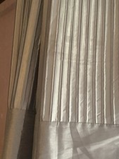 BEAUTIFUL SILVER GREY FULL LENGTH LINED CURTAINS