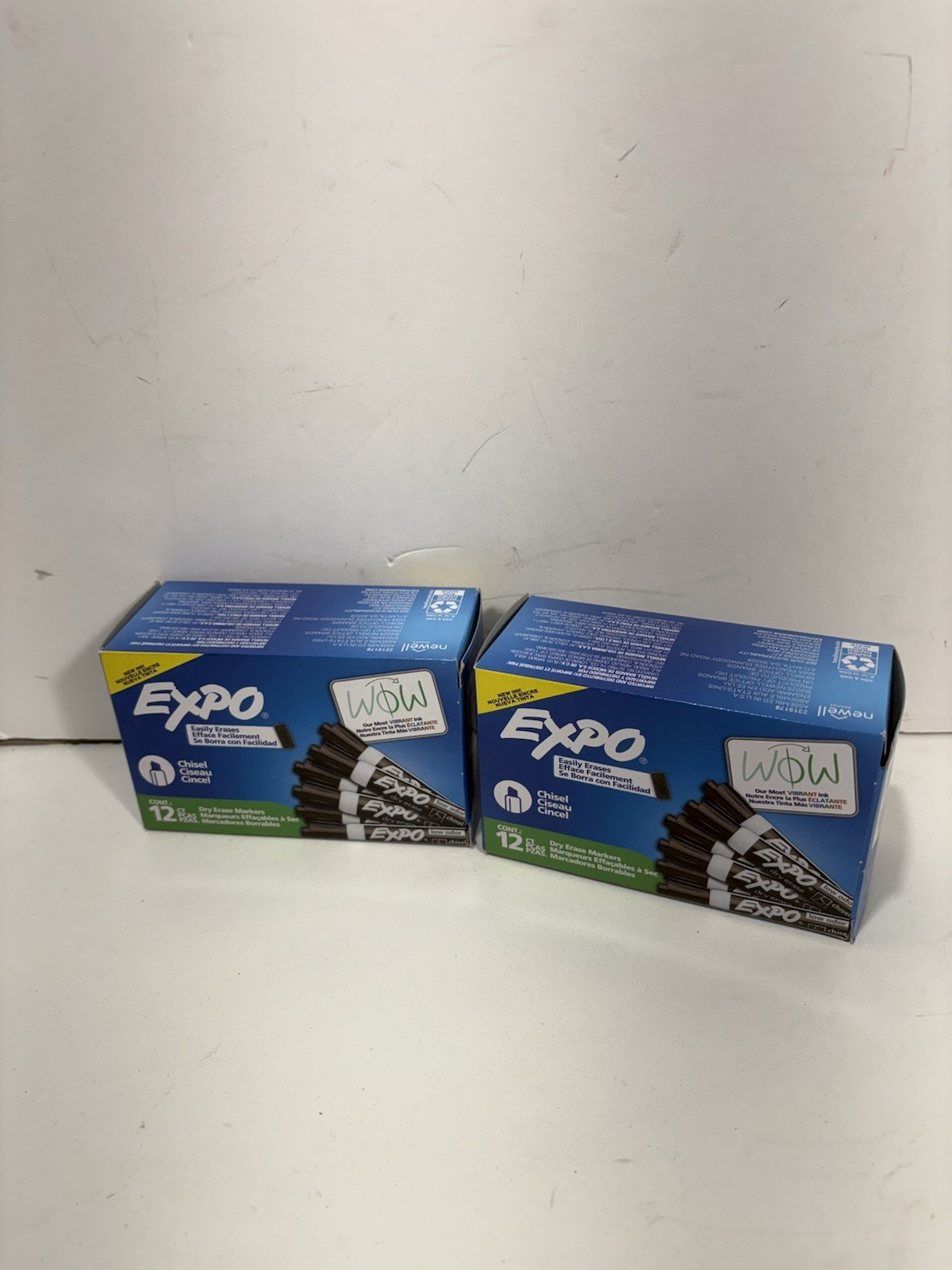 Expo Low Odor Chisel Tip Dry Erase Markers Black 12 Pack 80001 Lot Of 2 Total 24