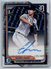 2024 Bowman Draft Ethan Schiefelbein Chrome Prospect Autographs Refractor #/499