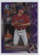 2022 Bowman Draft Chrome Purple Refractor 101/250 Blake Burkhalter #BDC-10 0c6