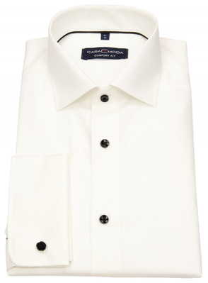 Casa Moda Smokinghemd Comfort Fit Kontrastknöpfe UMA creme 005380 003