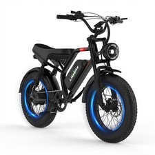 20" Fat Tire Electric Bike 1500W 32MPH Off-Road Mountain Ebike for Adult 48V 20A