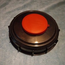  6 NEW MAUSER 6" Black NPS IBC REPLACEMENT TOTE CAP , Removable 2" NPT Plug
