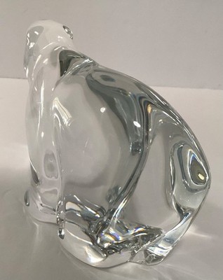 ハーデランド　HADELAND NORWAY 狐　猫　犬　熊　クリスタル Vintage Hadeland Norwegian Crystal Polar Bear Figurine - Large