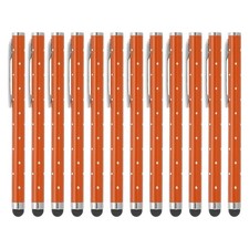 12 Pcs Bling Crystal Stylus Pens for Touch Screens, Orange