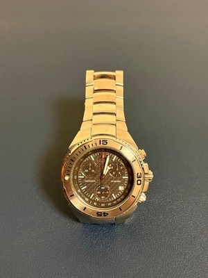 SECTOR Chronograph 100M Silver Quartz Men's Watch For Parts Repair