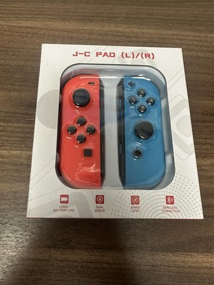 J-C Red And Blue Wireless Controllers For Nintendo Switch Brand New 8E