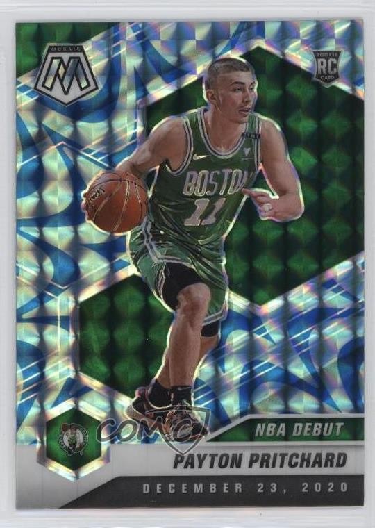 2020 Panini Mosaic NBA Debut Reactive Blue Prizm Payton Pritchard Rookie RC 02ez