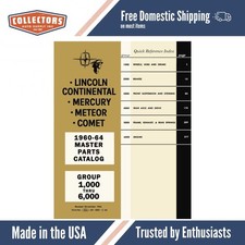 1960 - 1964 Lincoln Mercury Master Parts Catalog 1960 - 1964 Lincoln Mercury Master Parts Catalog