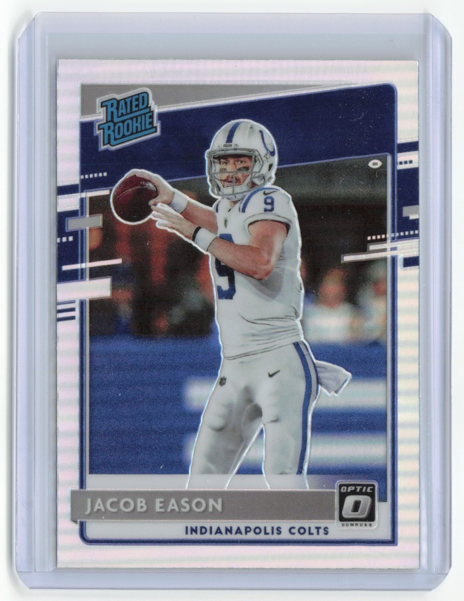2020 Donruss Optic Jacob Eason RC Holo Indianapolis Colts #162 Rated Rookie