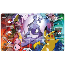 Mew Mewtwo Pokemon Playmat With Zones Trading Card Game Play Mat 24 14" jj90