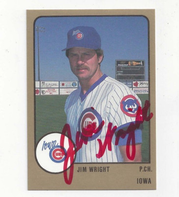 Jim Wright Iowa Cubs  Coach 1988  ProCards #542 Signed Minor League Card