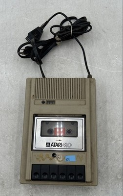 Vintage Atari 410 Beige Corded Electric Program Cassette Recorder Player